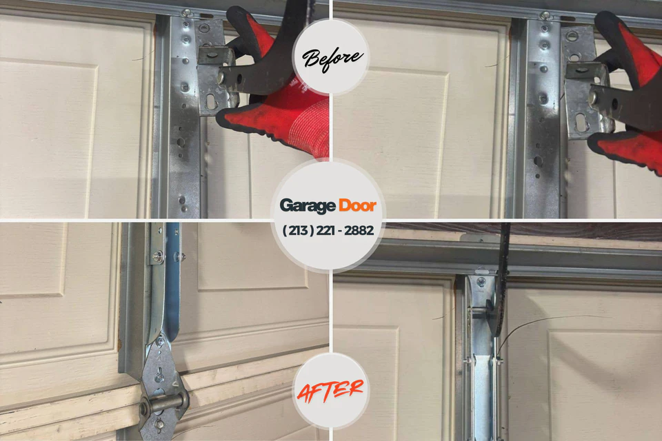 Before and after: garage door repair East Gaffney, SC